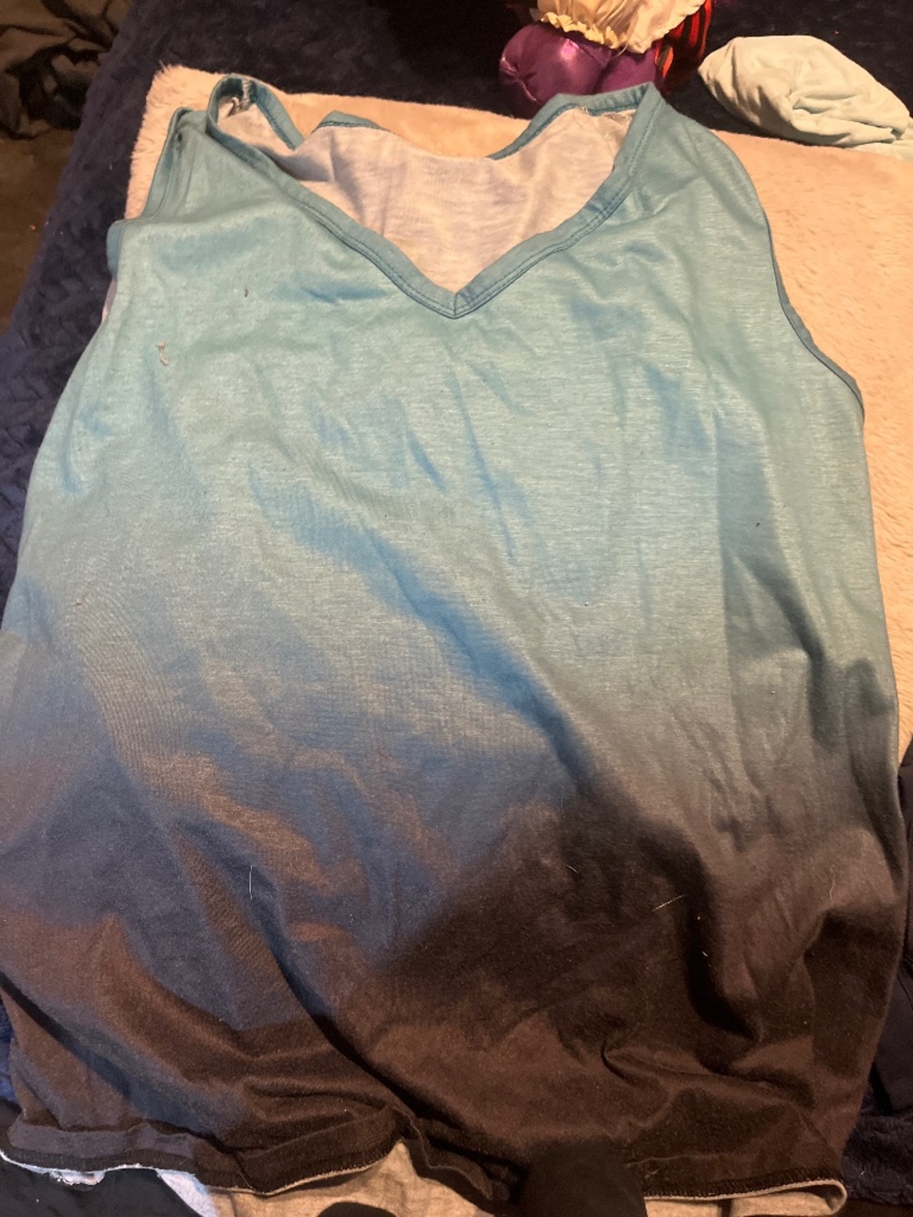 Women’s ombré blue tank top